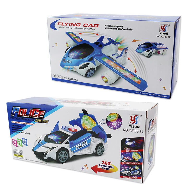 Picture of Douyin children's electric 360 rotating electric toy car universal wheel airplane car model toy light music cross border