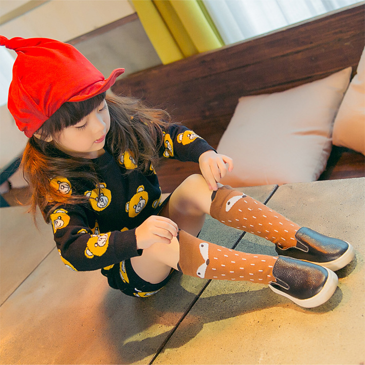 Children's High Socks, Children's Fox, Cute Baby Cotton Socks, Three-Dimensional Panda Cartoon Socks Wholesale