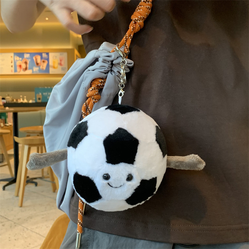 Picture of Cross-Border Basketball Pendant Football Volleyball Doll Pillow Simulation Badminton Doll Plush Pendant Creative Keychain