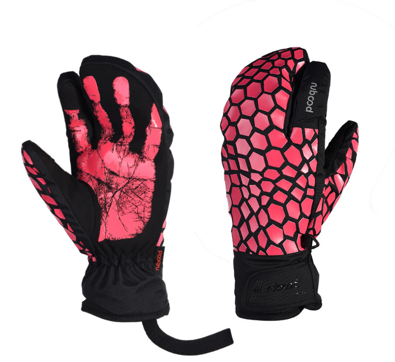 Picture of Burton Warm Men's and Women's Winter Windproof Ski Gloves Thickened and Velvet Outdoor Ski Gloves Customized