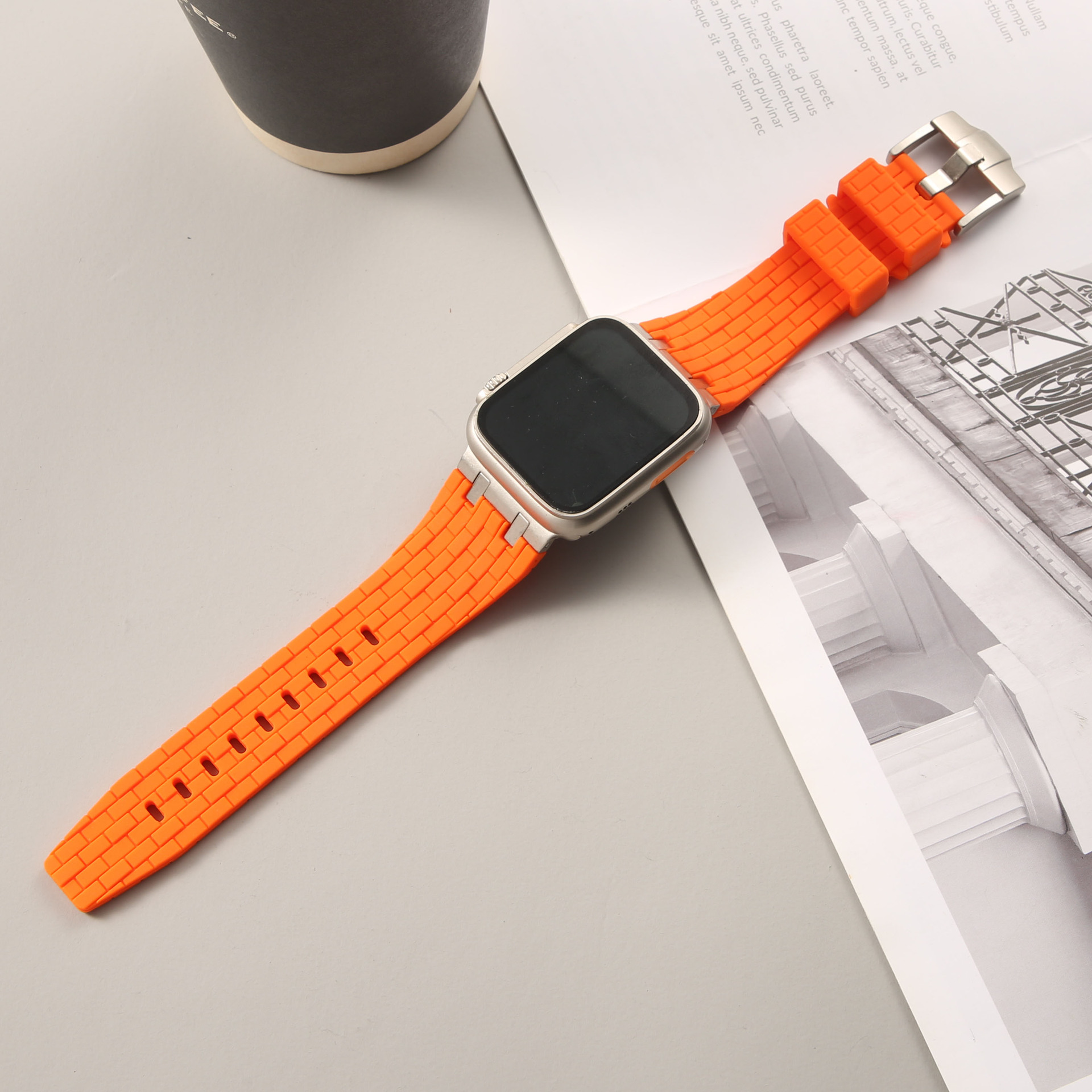 Picture of For Apple Watch Strap Rubik's Cube iwatchs10Ultra2 S946mm Zinc Alloy Silicone Strap Wholesale