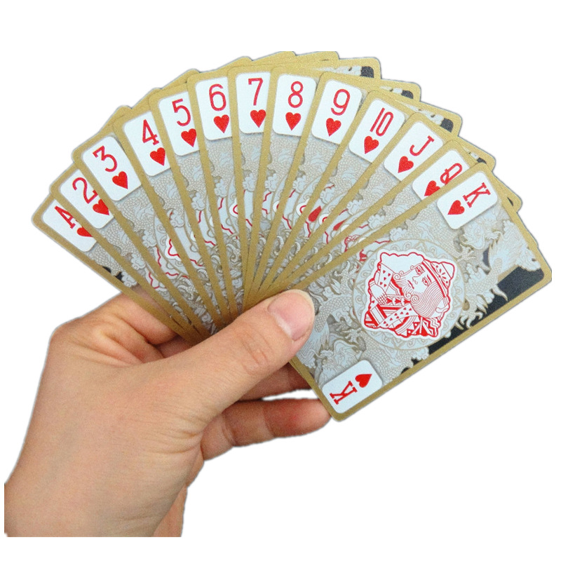 Picture of Bull Gold Pattern Poker Metal Tuhao Gold Gold Plastic Casual Creative Transparent Phnom Penh Wholesale Poker