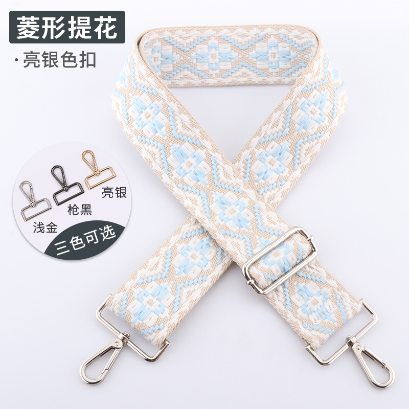 Picture of Cross-Border 5cm Wide Shoulder Strap Bag Strap Crossbody Adjustable Shoulder Strap New Diamond Jacquard Embroider Bag Shoulder Strap in Stock