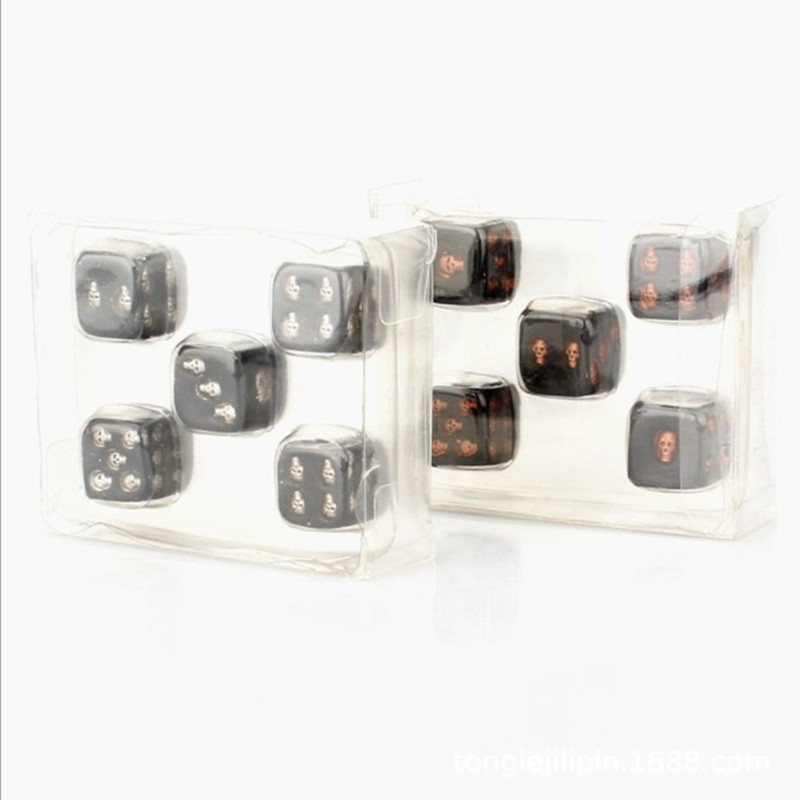 Picture of Black Skull Dice Game New Strange Casual Toys Creative Festival Party Funny Carnival Bar Wine Utensils