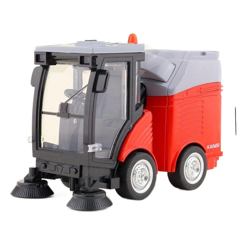 Armoured Weimeisheng Alloy City Cleaning Truck Garbage Truck Engineering Truck Toy Model Acousto-optic Huili Boxed