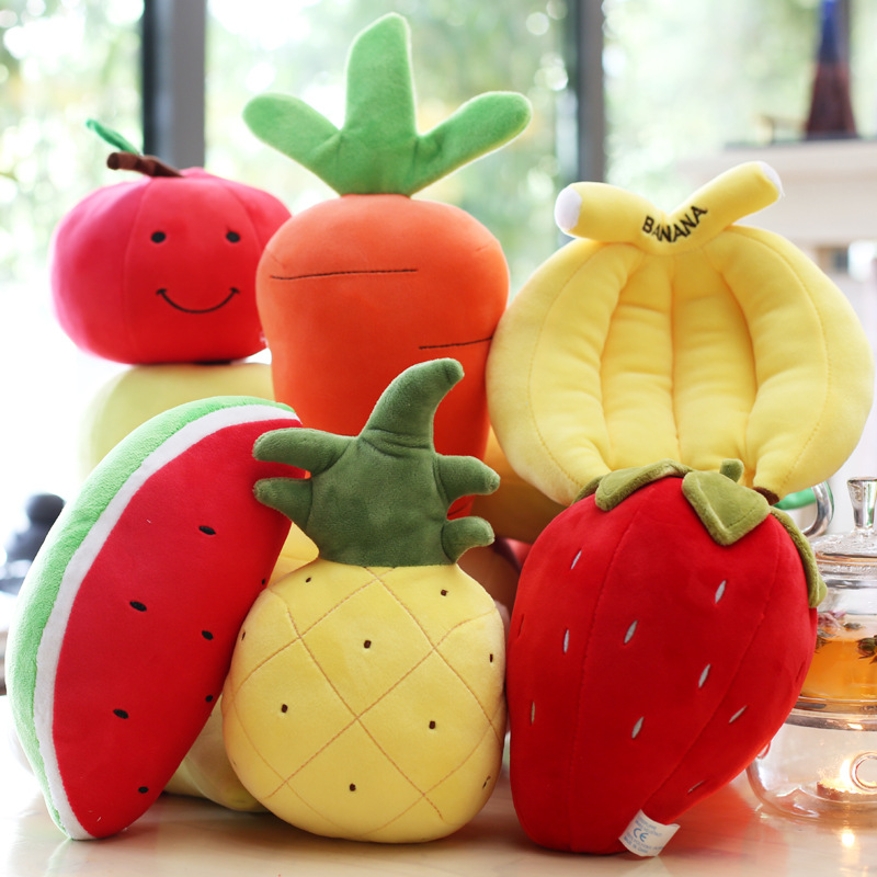 Picture of 20cm down Cotton Fruit and Vegetable Pillow Wedding Throwing Children's Gift Doll Stuffed Toy Wholesale
