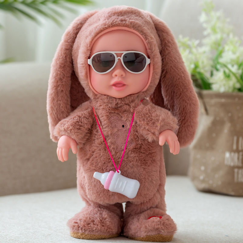 Picture of 1 Electric Stuffed Toy Baby Bottle Doll Can Sing, Walk, Talk and Learn Tongue Girls 1-3 Years Old Children's Educational Puzzle