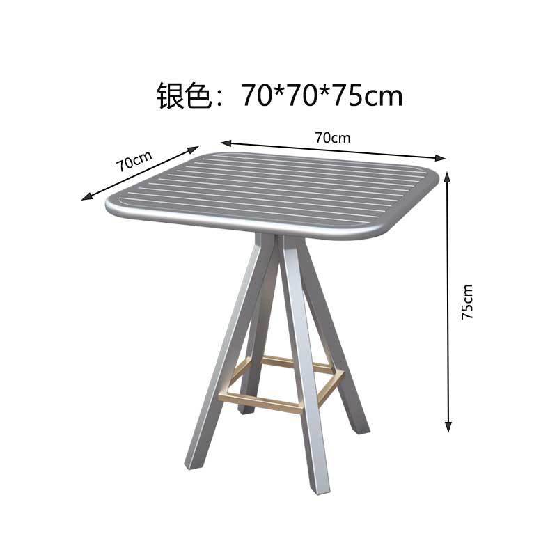 Picture of Outdoor Wrought Iron Courtyard Table and Chair Combination Cafe Internet Celebrity Metal Dining Table and Chairs Bar Industrial Style Outdoor Table and Chairs