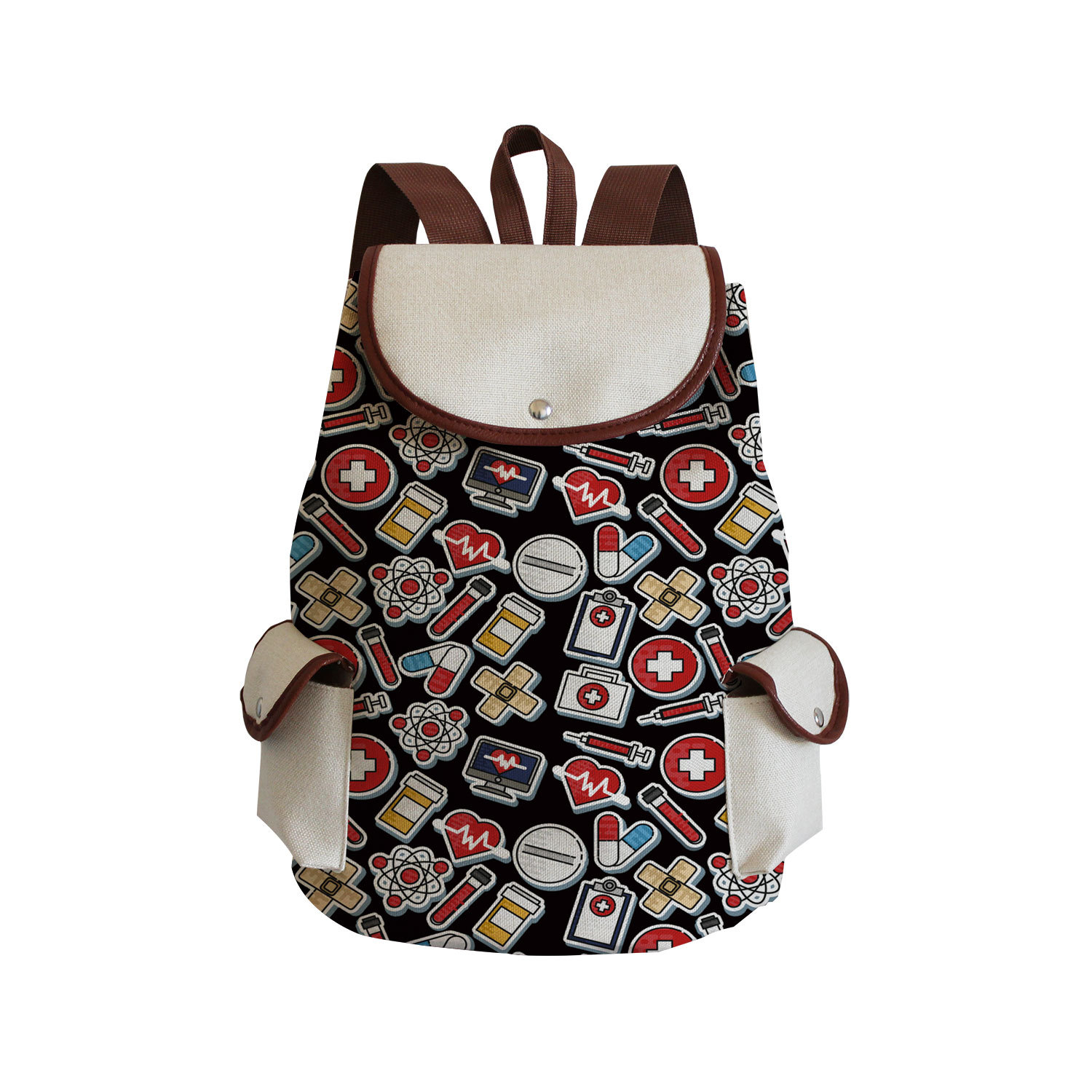 Picture of Cross-border Nurse Printed Backpack Medical Printed Large Capacity Backpack Cartoon Pattern Student Schoolbag Wholesale