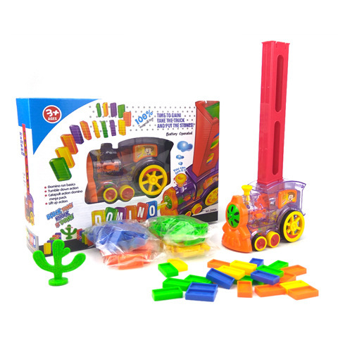 Picture of Cross-Border Specially Designed for Dominoes, Kidsren's Automatic Signs, Electric Train Toys, 80 Bone Signs