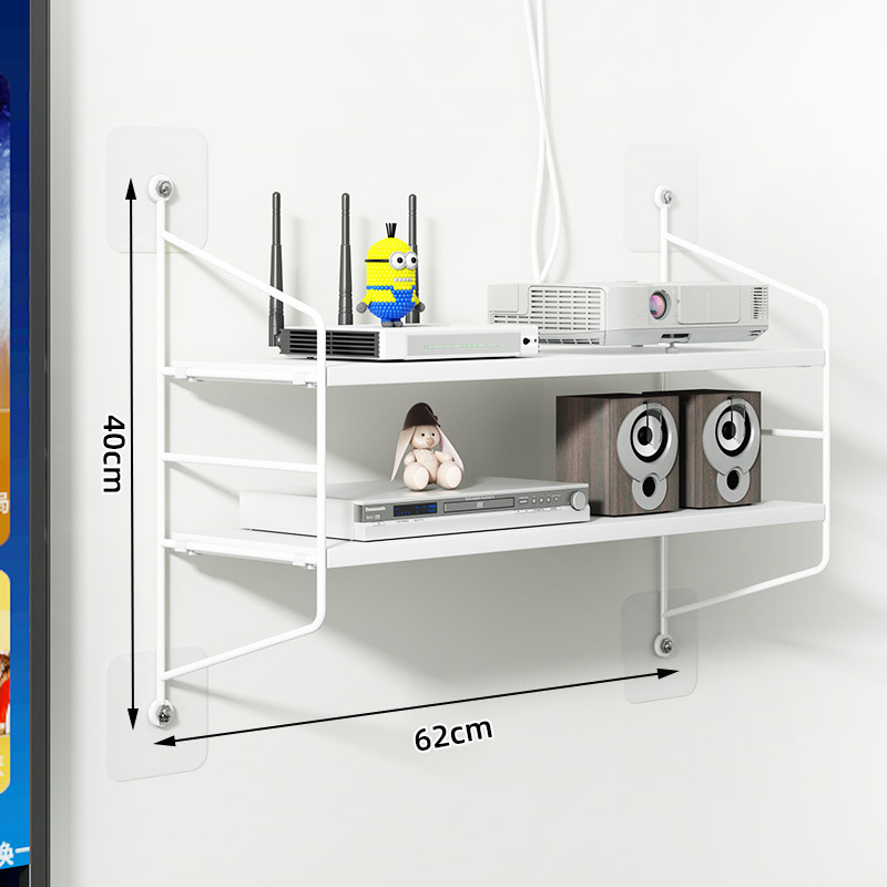 Picture of Cross-Border Wholesale Router Storage Rack for Tv Set-Top Boxes, Wall-Mounted Wifi Storage Rack Without Drilling