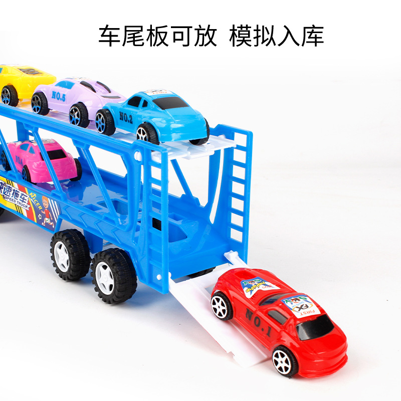 Picture of Large simulation inertia children's toy engineering truck set baby fire truck mixer excavator model