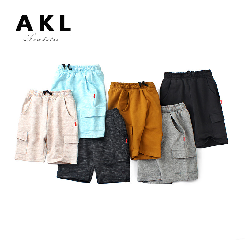 Picture of Children's Clothing Summer Children's Pants New Boys' Shorts Large Children's Thin Solid Color Crane Pants Children's Pants
