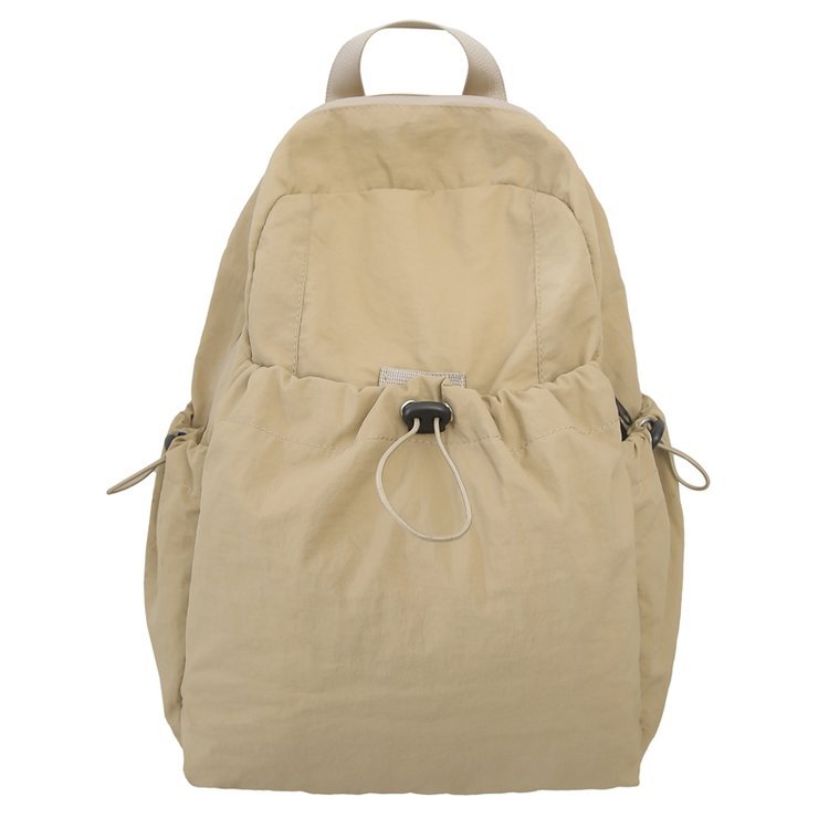 Picture of Japanese Style Solid Color Pleated Nylon Backpack Men's 2024 New Arrival Large Capacity Lightweight Casual Travel Backpack Computer Bag