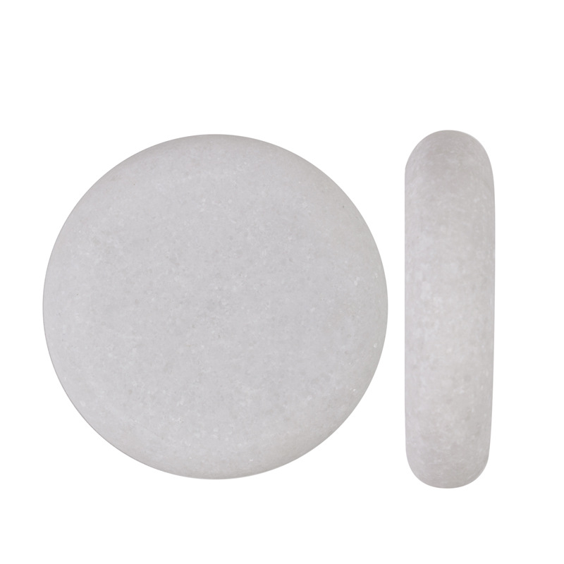 Picture of White Energy Stone Spa Marble Cold Compress Stone Massage Stone Essential Oil Stone Massage Stone Volcanic Hot Stone Physiotherapy