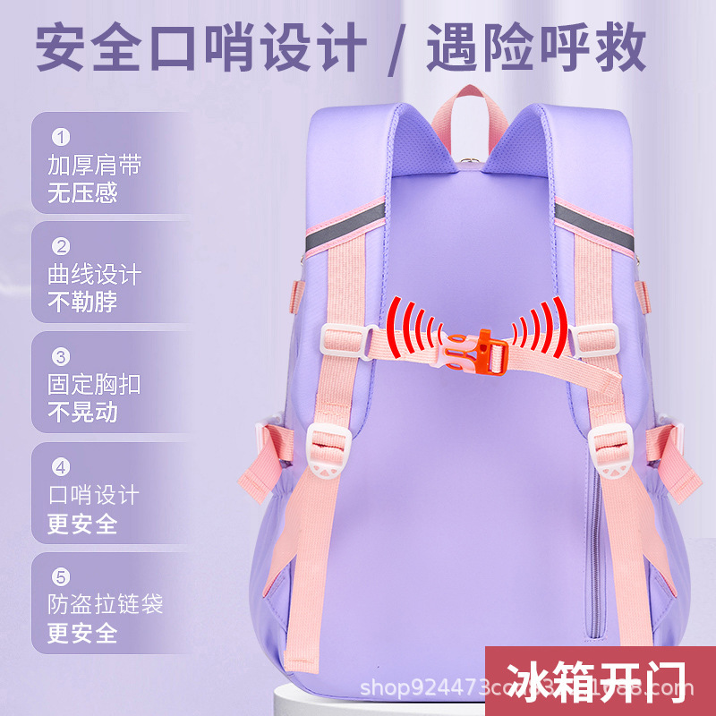 Picture of Schoolbag for Primary School Students Rabbit Refrigerator Opening Ridge Protector Backpack for Reducing the Weight and Waterproof Large Capacity Children's Schoolbag