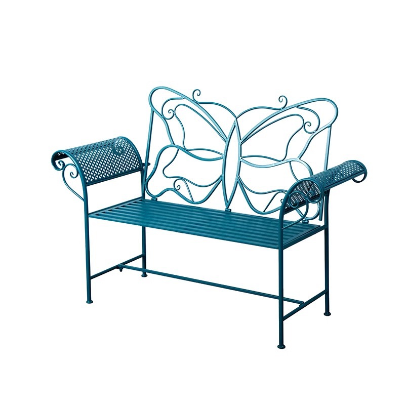 Picture of Cross-border Outdoor Balcony Bench Double Chair Park Chair Iron Sofa Chair Indoor Bench Outdoor Leisure Butterfly Chair