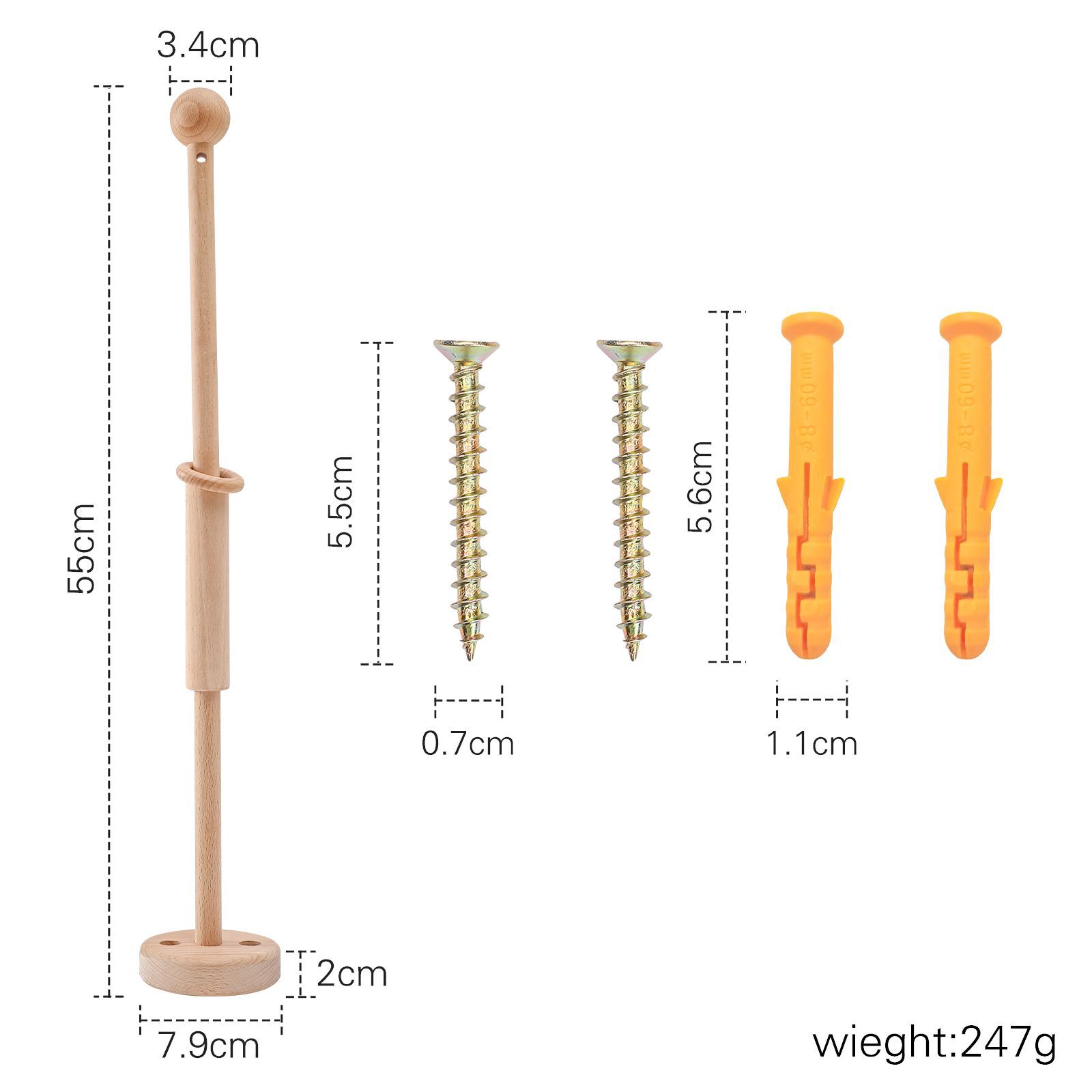 Picture of Amazon Wooden Baby Bed Bell Bracket Rotatable Baby Comforting Bracket Floor Hanging Wooden Bed Bell Toy