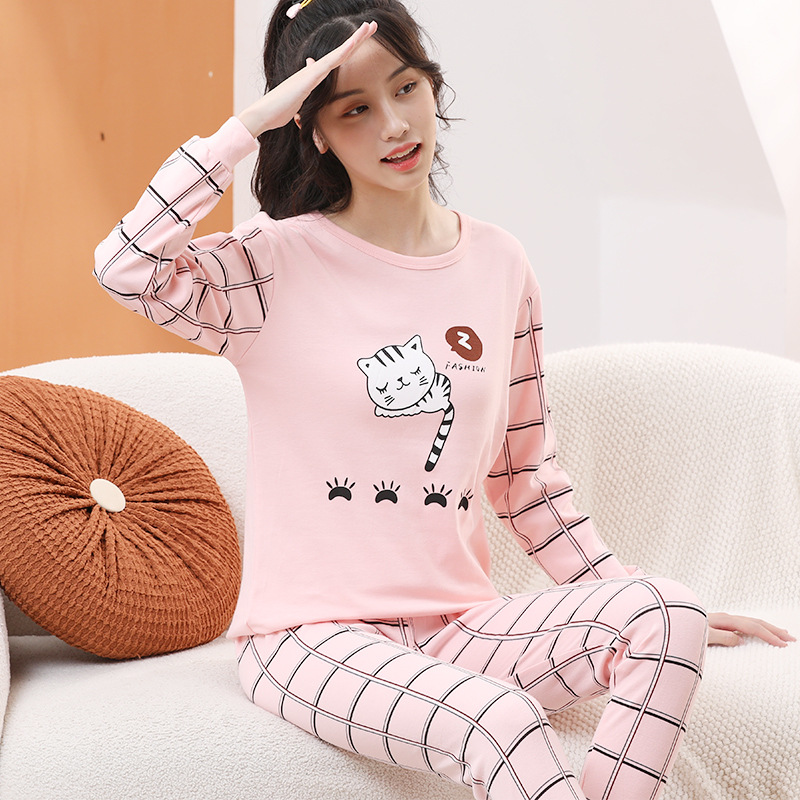 Picture of New Children's Cotton Home Clothes for Boys and Girls Autumn Clothes Large, Medium and Large Children's Middle Collar Thermal Underwear Suit Autumn Clothes Long Johns