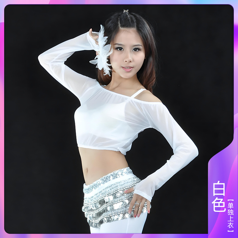 Picture of Transparent Shoulderless Top, Belly Dance Top, Belly Dance Clothing, Tribal Style Clothing