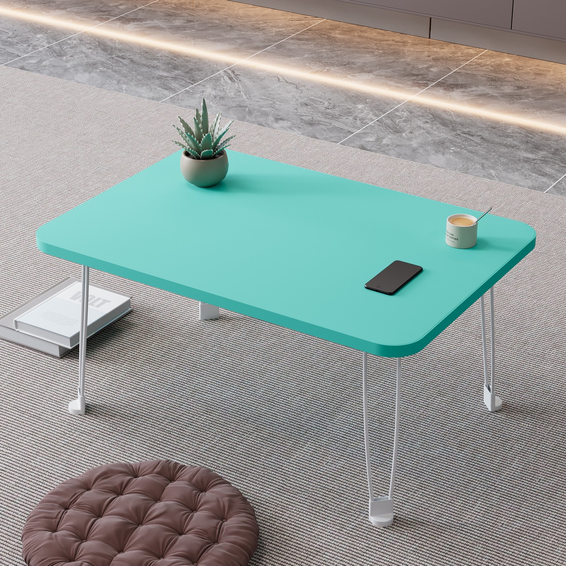 Picture of Chen Lan Yipin Bed Foldable Student Computer Desk Simple Bay Window Outdoor Portable Notebook Table Small Coffee Table