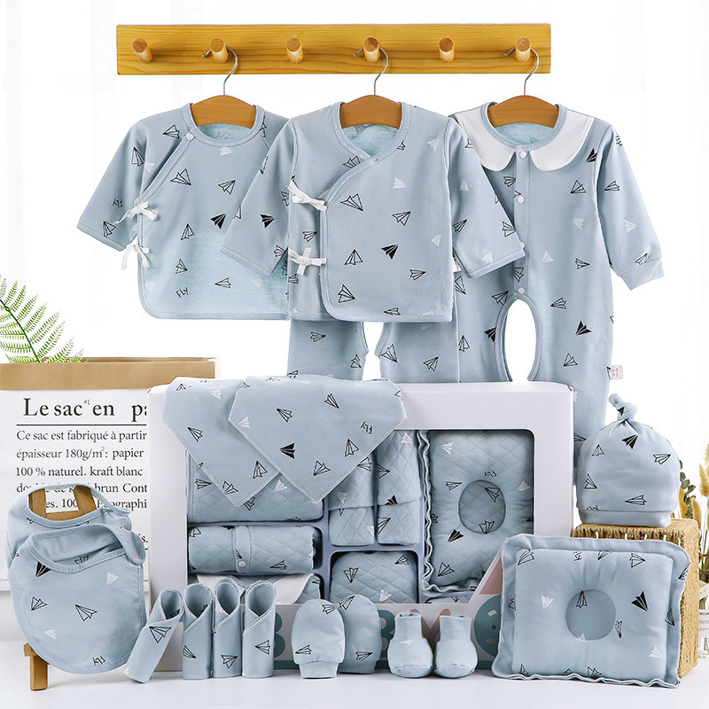 Picture of Baby airplane cartoon clothing gift box birth baby supplies collection gift box suit full set baby clothing gift box