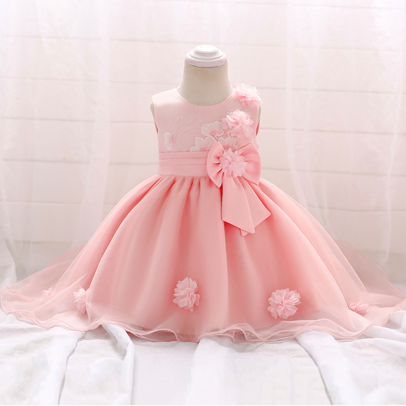 Picture of Girls tail flower girl wedding dress ebay new tuxedo full moon one-year-old wash dress a generation of hair