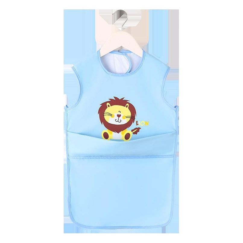 Digula Pu Sleeveless Waterproof Eating Anti-Dirty Painting Extended Kindergarten Kidsren Reverse Wear Smock Apron Wholesale