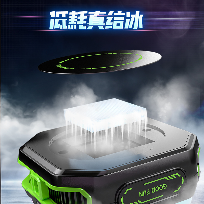 Picture of 2025 new mobile phone radiator JS86 semiconductor refrigeration icing magnetic cooling three-speed digital display RBG back clip