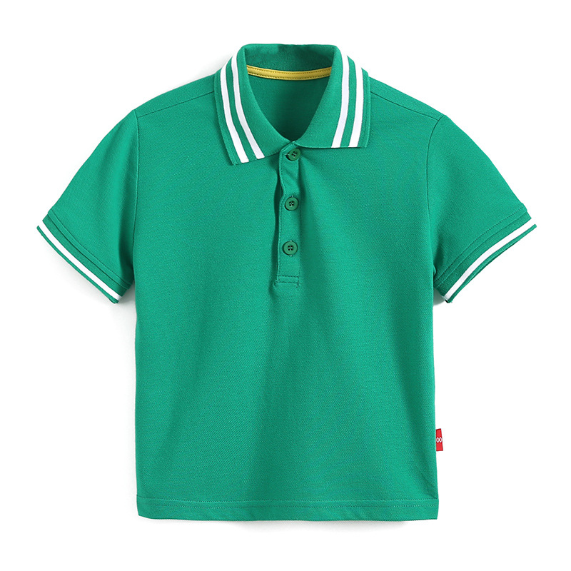 Picture of Mi Chun Boys Short-Sleeved Polo Shirt T-Shirt 2025 Summer New Kidsren's Clothing K-Style Cartoon Lapel Baby Undershirt t