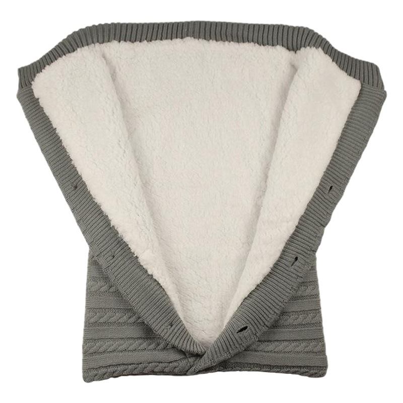 Yin Xiuli Fall/Winter Baby Stroller Sleeping Bag Outdoor Baby Knitted Sleeping Bag Wool Fleece-lined Thickened Cushion Cross-Border