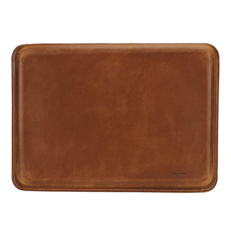 Picture of For New MacBookPro16 Protective Case Simple Crazy Horse Leather Apple Laptop Sleeve in stock