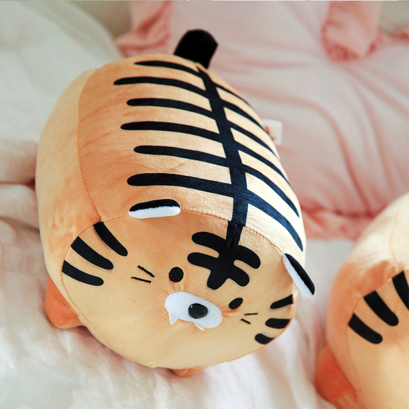 Picture of Large Grabber Doll down Cotton Elastic Super Soft Lying Posture Zebra Creative Pig Mouth Zebra Tiger Toy Doll