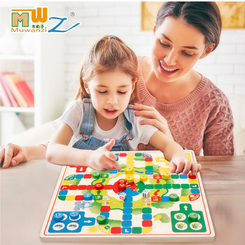 Wooden balls children's checkers flying chess two-in-one wooden multi-function chess sub-class table games educational toys