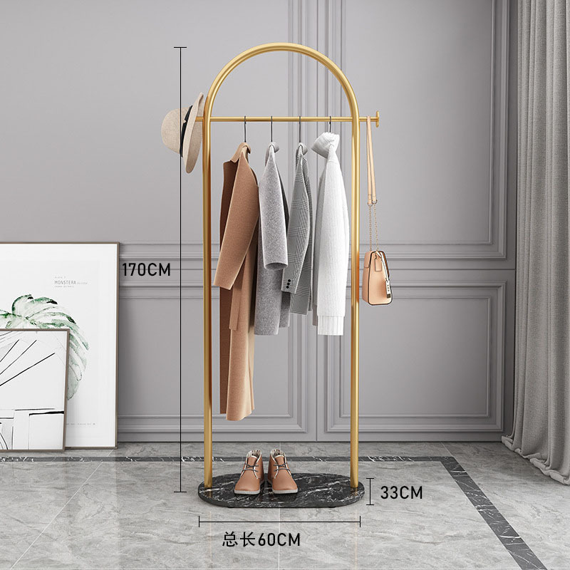 Picture of Nordic Light Luxury Coat Rack Floor Clothes Rack Home Clothes Rack Clothing Store Display Rack Bedroom Hanger Amazon Exclusive