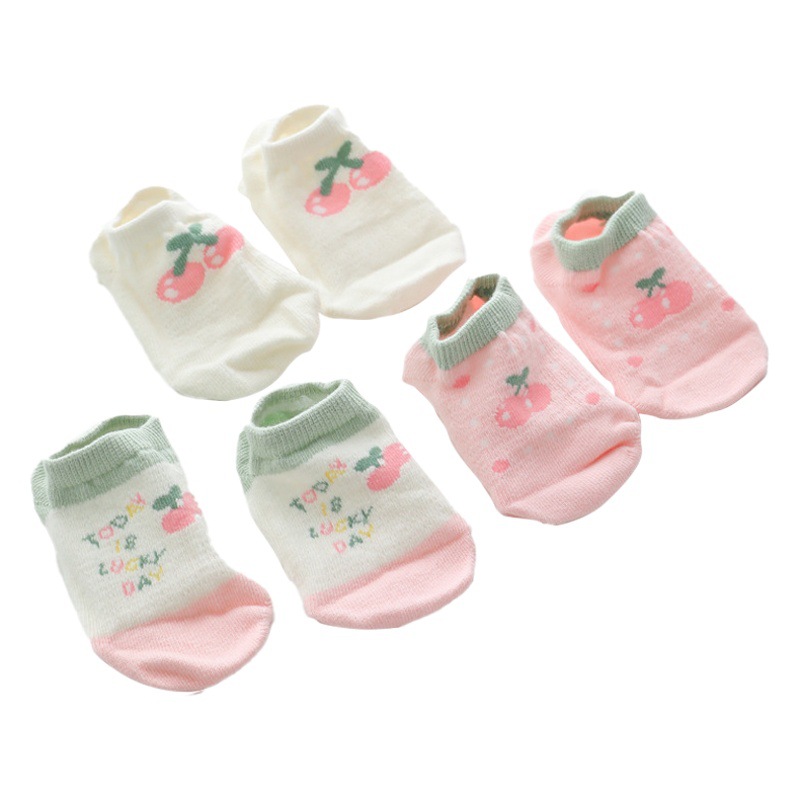 Children's Boat Socks Invisible Summer Thin ins Girls Girls Low-Top Socks Baby's Mesh Socks Breathable Cute Cartoon