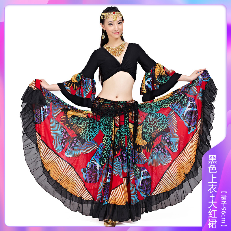 Picture of Big flower skirt suit 720 degree belly dance professional skirt charm 23 meters big skirt source factory outlet