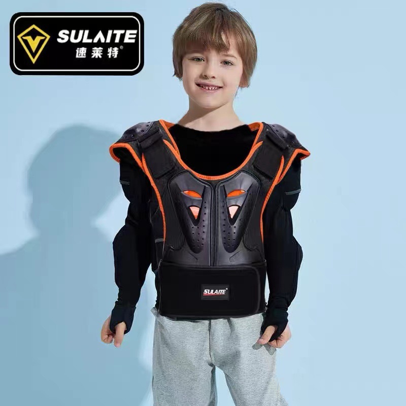 Picture of Sulaite Kidsren's Roller Skating Protective Gear, Skating Chest Protector, Back Protector, Night Reflective Equestrian Cycling Armor, Riding Armor