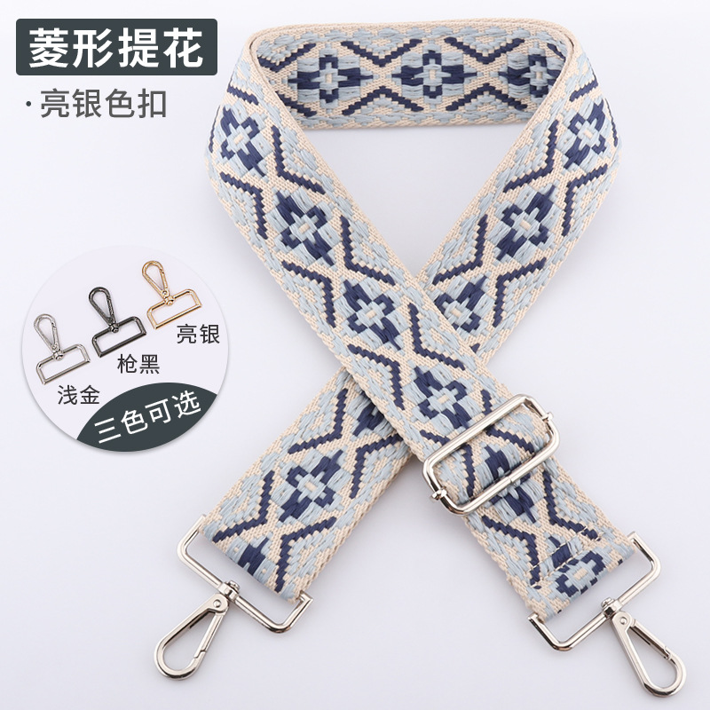 Picture of Cross-Border 5cm Wide Shoulder Strap Bag Strap Crossbody Adjustable Shoulder Strap New Diamond Jacquard Embroider Bag Shoulder Strap in Stock