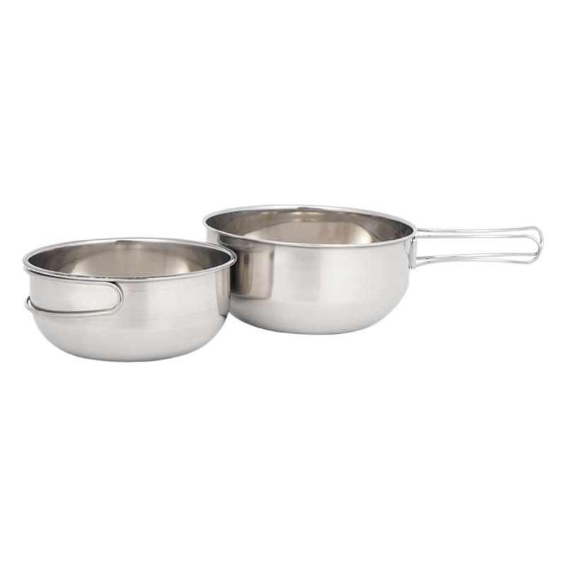 Outdoor 304 Stainless Steel Folding Bowl 500ml Camping Portable Multifunctional picnic Set Bowl Cookware Mountaineering Cup Tableware