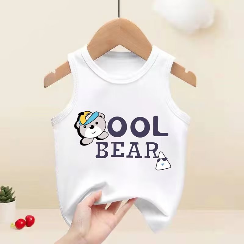 Boys' vest 2023 new summer Western style children's summer clothes baby boys' sleeveless sling thin baby top