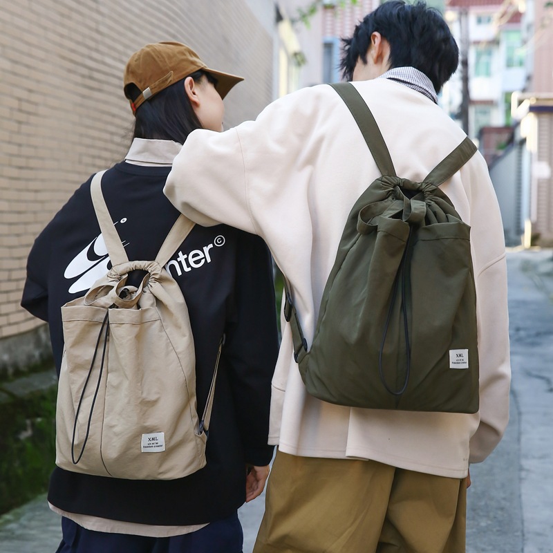 Large Capacity Solid Color Backpack Women's 2024 New Casual All-match Schoolbag Student Backpack Fashion Commuter Handbag
