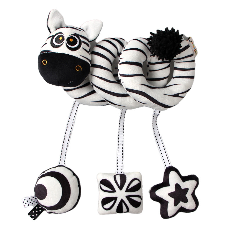 Picture of Baby Black and White Crib Wrap Toy 0-6 Months Baby Stroller Pendant Newborn Bedside Bed Hanging