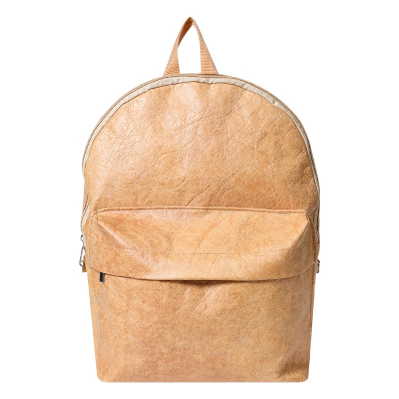 New retro personalized no load DuPont backpack washable Kraft paper backpack crossbody shoulder bag waterproof oil