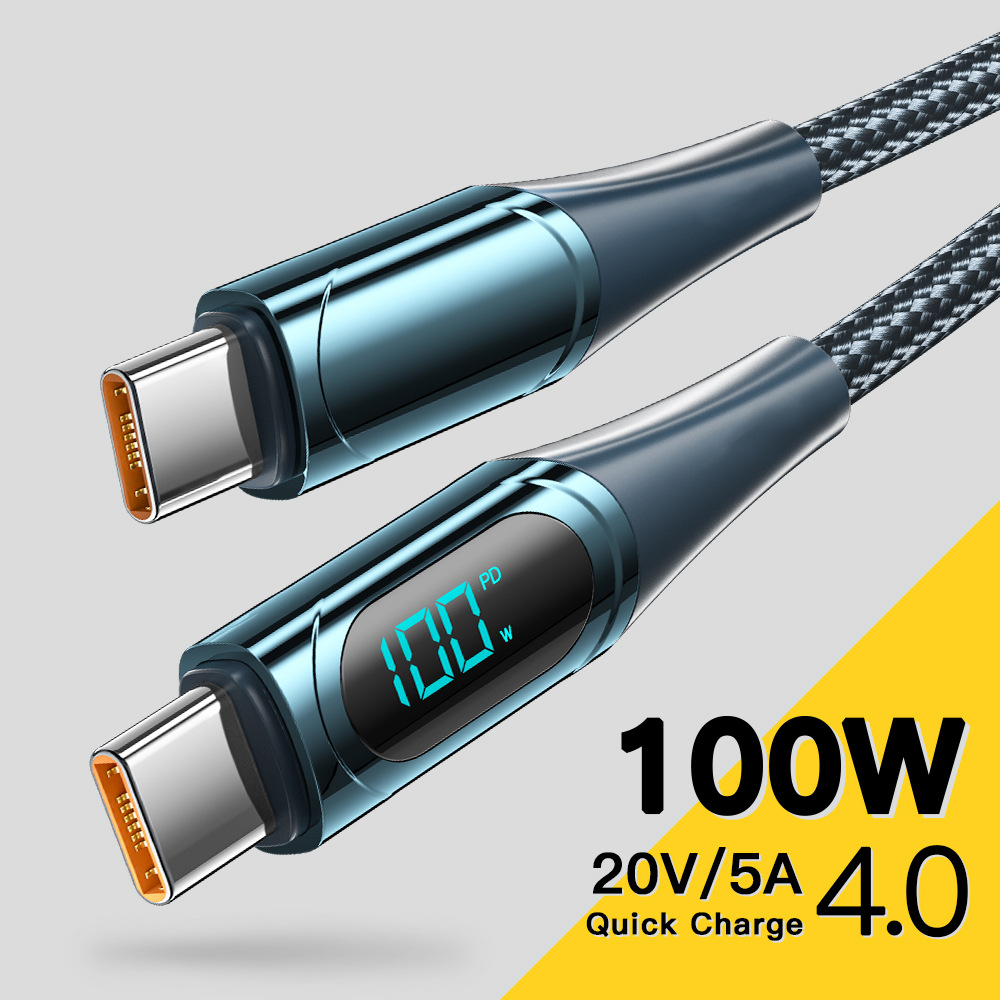 Picture of Spot 100W5A Super Fast Charging Data Cable Suitable for Huawei Notebook Charging Cable Digital Display Pd Fast Charging Cable