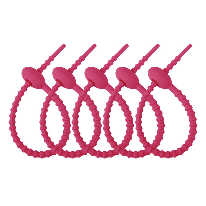 Picture of 180mm color silicone cable tie jewelry pendant stationery multifunctional lanyard data cable storage finishing winder