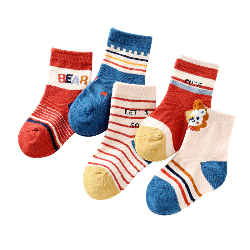 Picture of Winter polyester cotton boys' baby socks spring and autumn children's socks autumn and winter New cartoon Korean style girls' mid-calf children's socks