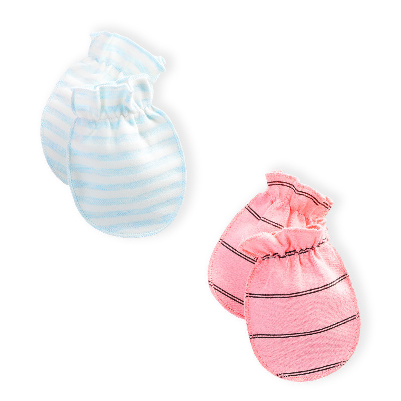 Picture of Newborn Anti-scratch Small Gloves Cotton Baby Newborn Baby Gloves Warm Bite Spring, Autumn, Winter, Summer 0-3