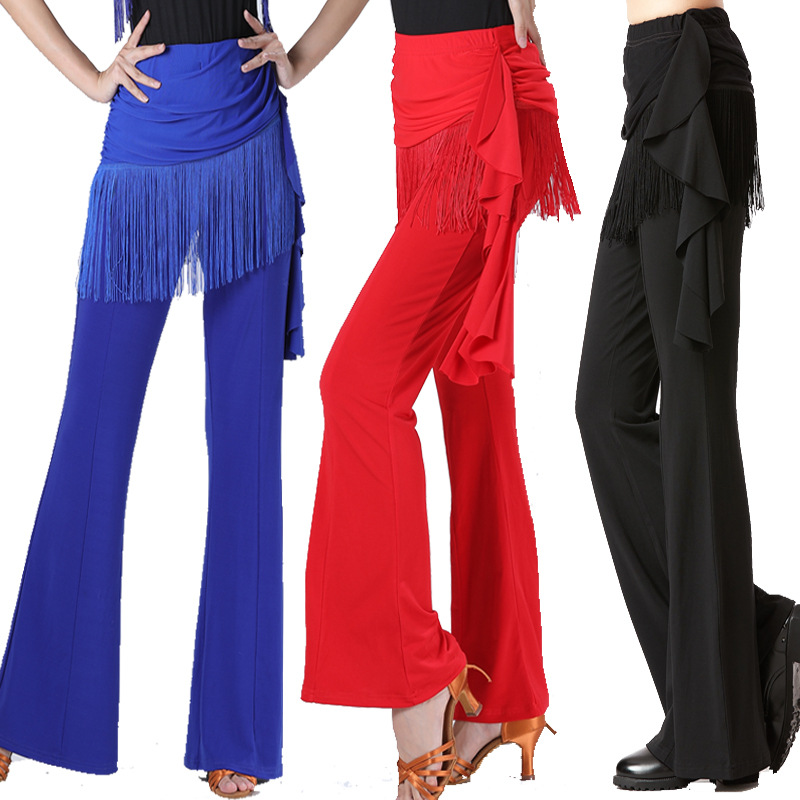 Sailor Dance Forest Knight Women's New Tassel One-piece Trousers Square Dance Latin Dance Jitterba Dance Culottes