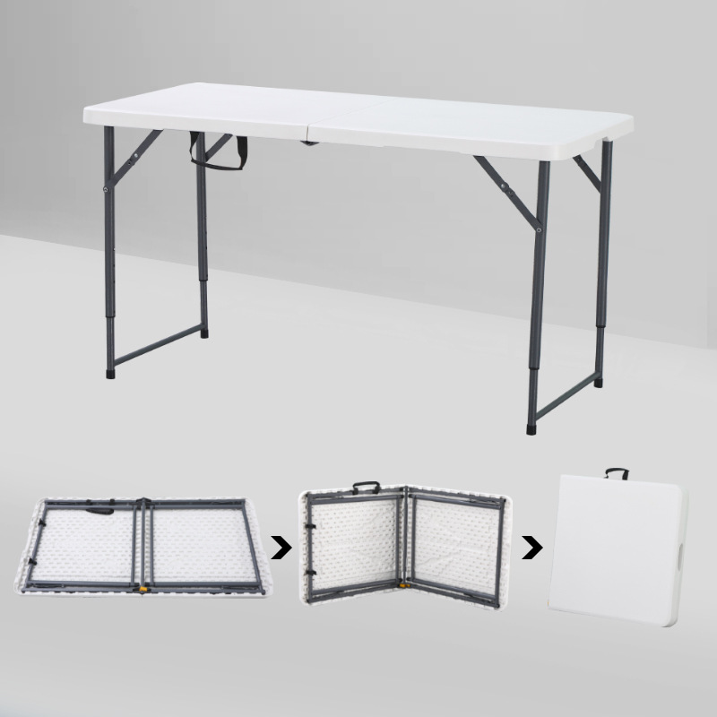 Picture of 1.8m Outdoor Plastic Folding Table Conference Long Blow Molded Table Night Market Stall Table Portable Banquet Dining Table